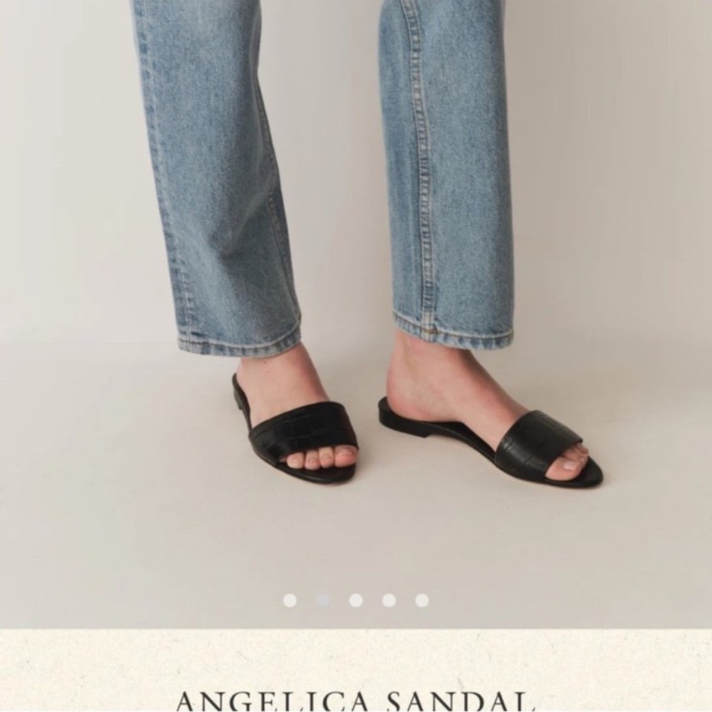 Doen Angelica Black Slide Sandals